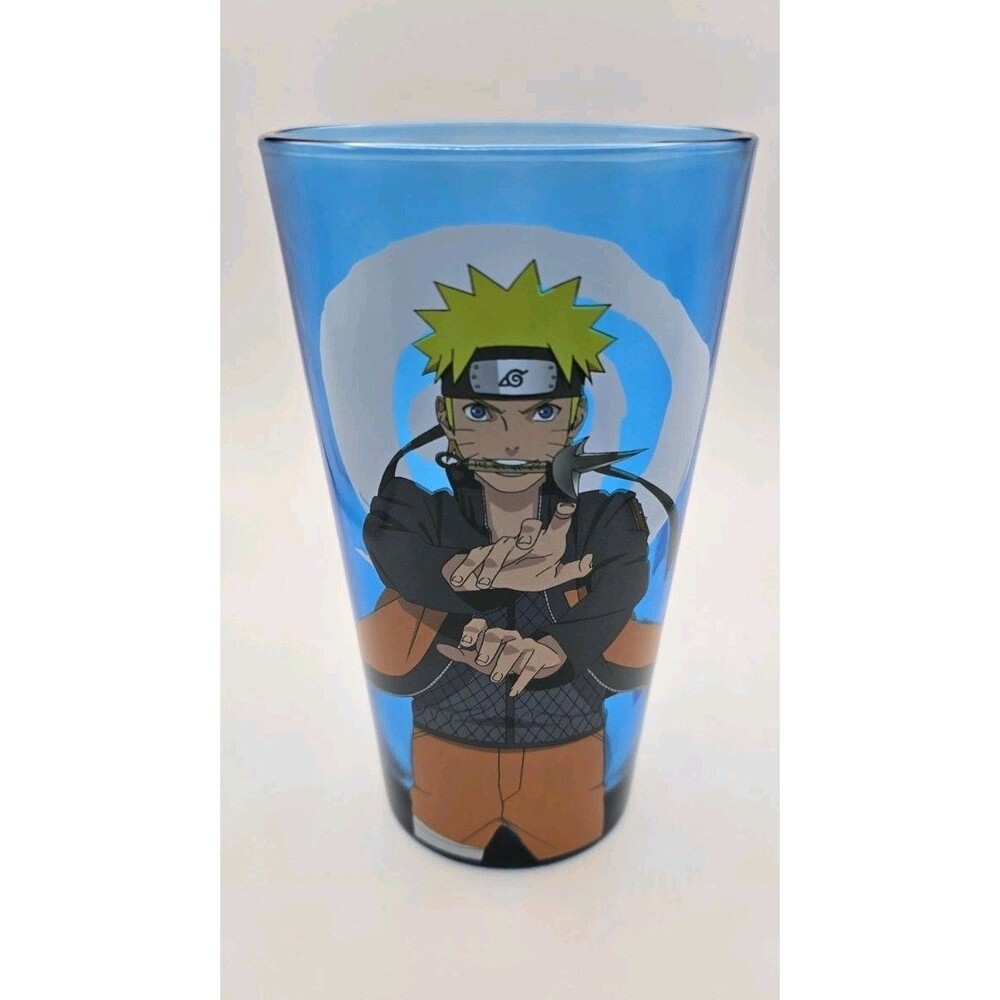 ​Naruto Shippuden Blue Drinking Glass Pint Size Just Funky